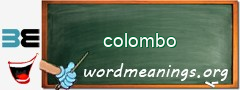 WordMeaning blackboard for colombo